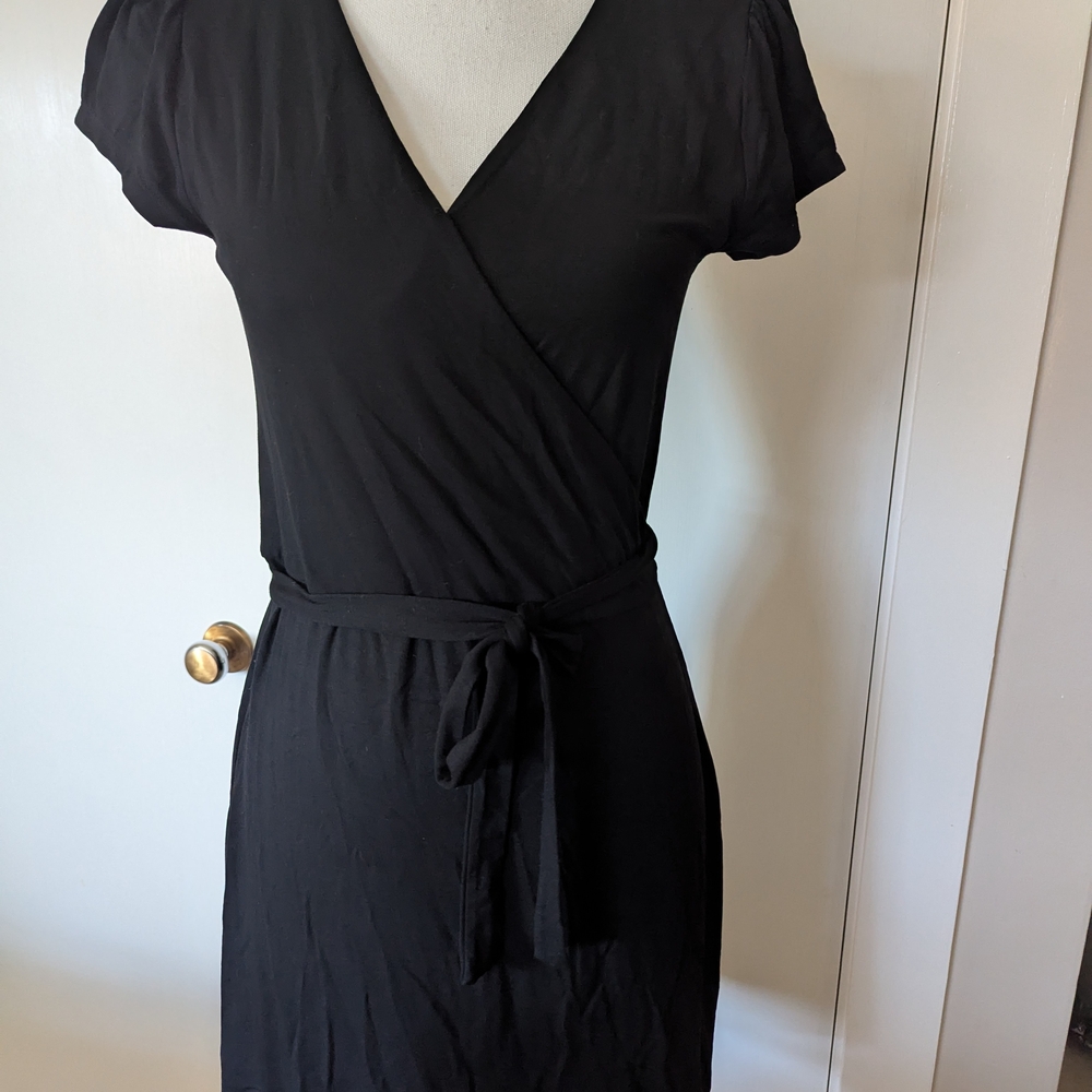 Elegant Black Wrap Dress